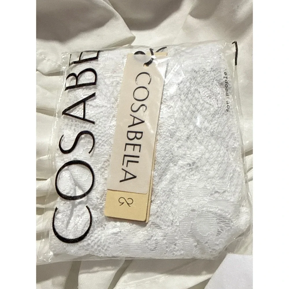 Cosabella NSN White Lace G-String Luxury Italian Intimates size L NWT